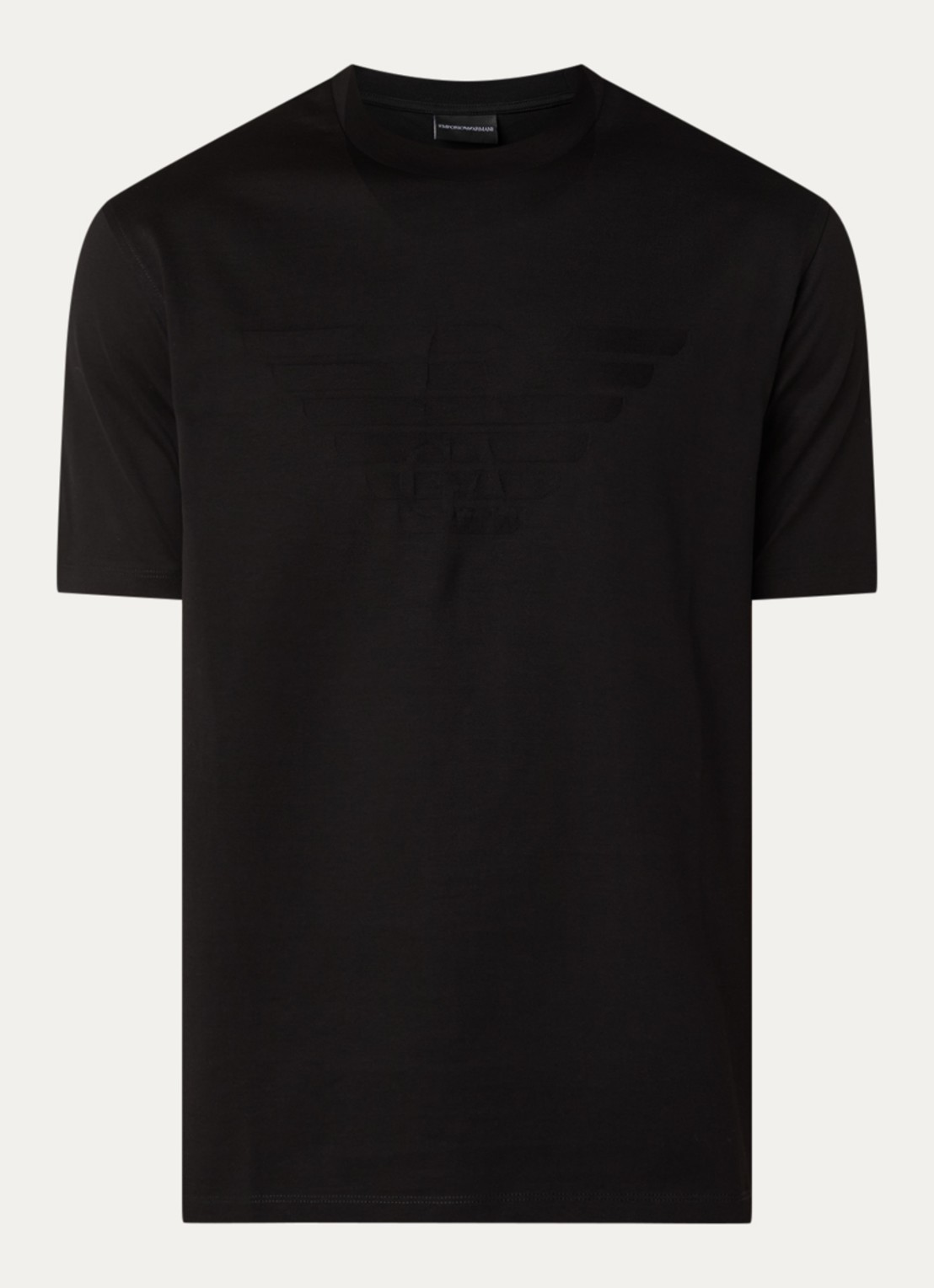 Armani T-shirt met logo - voorkant 2 zwart