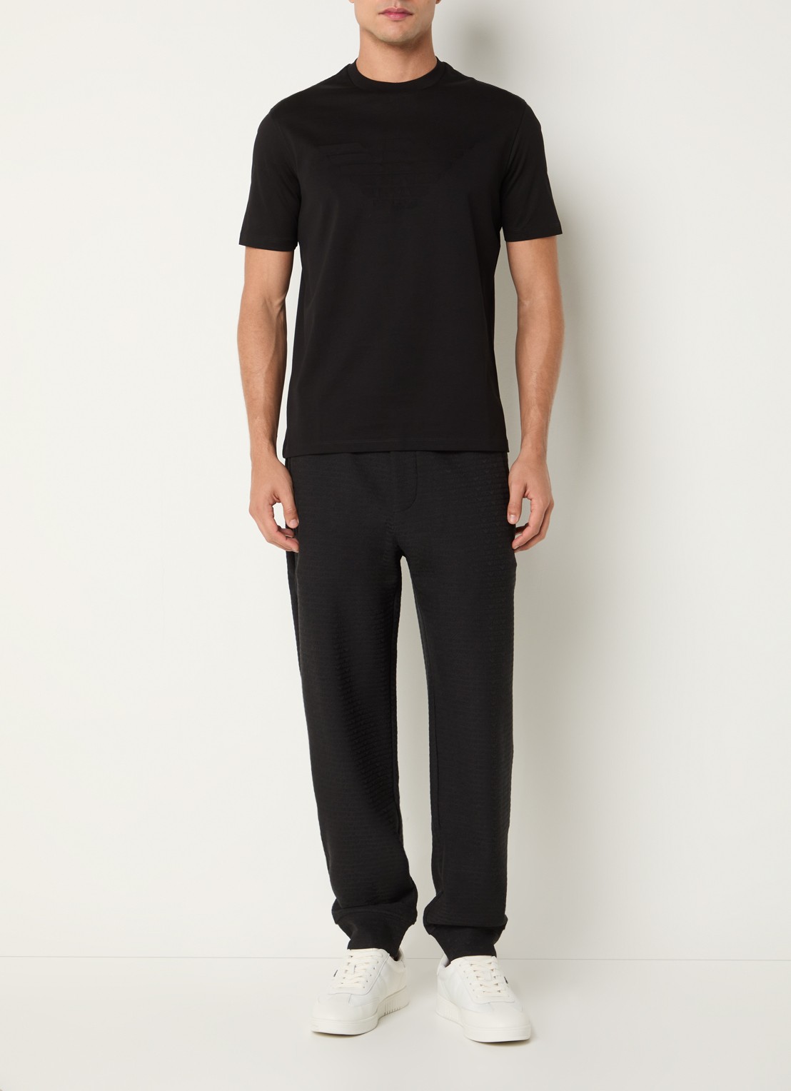 Armani T-shirt met logo - voorkant 3 zwart