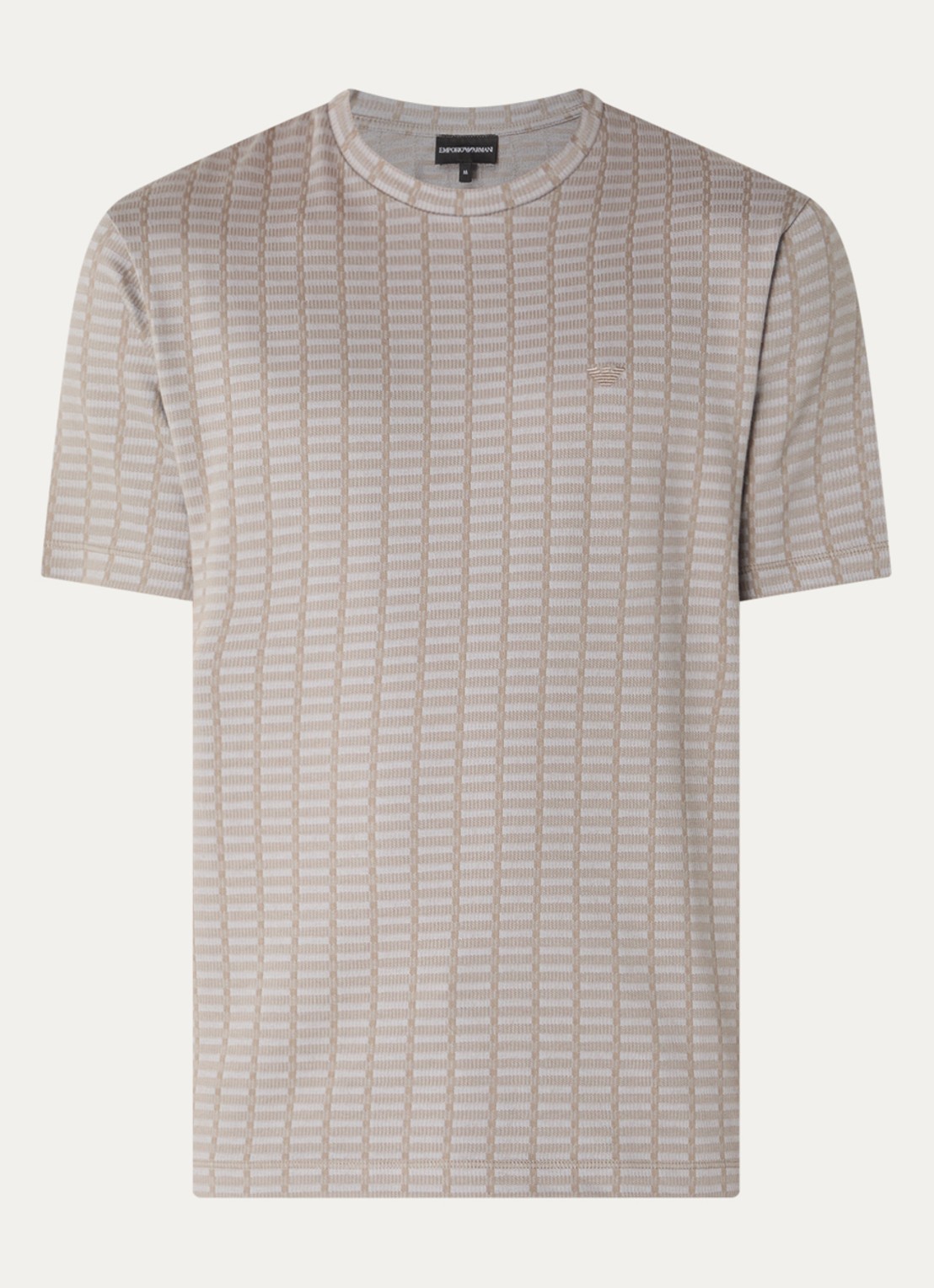 Armani T-shirt met logo - voorkant 2 donkerbeige