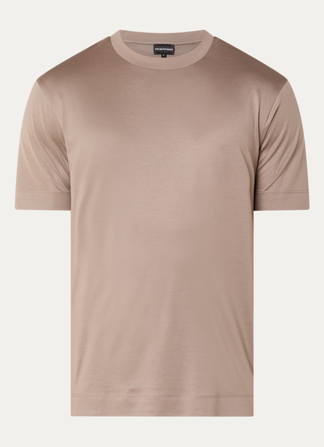 Armani T-shirt met logo - voorkant 2 lichtbruin