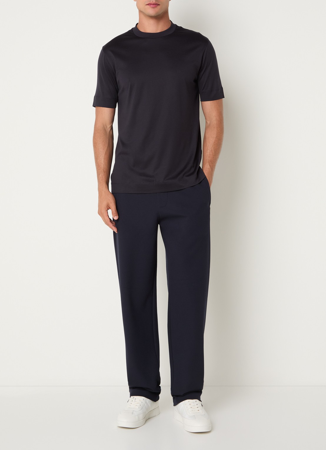 Armani T-shirt met logo - voorkant 3 donkerblauw