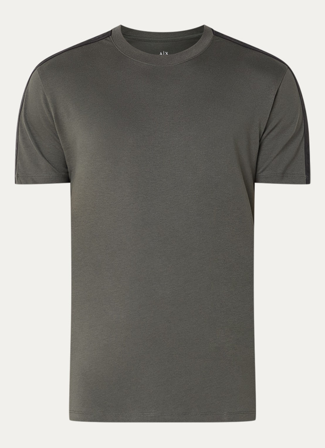 Armani T-shirt met logoband - voorkant 2 olijfgroen