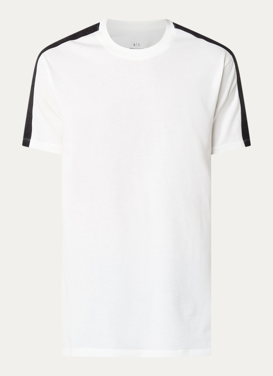 Armani T-shirt met logoband - voorkant 2 gebroken wit