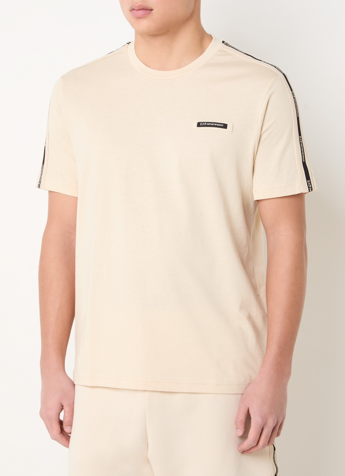 Armani T-shirt met logoband - detail 4 donkerbruin