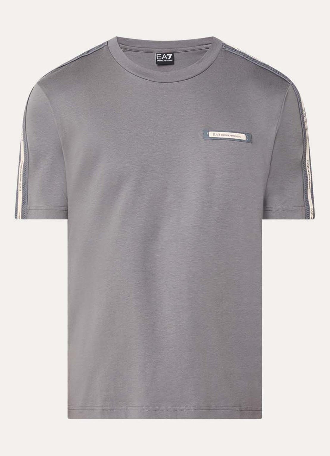 Armani T-shirt met logoband - voorkant khaki