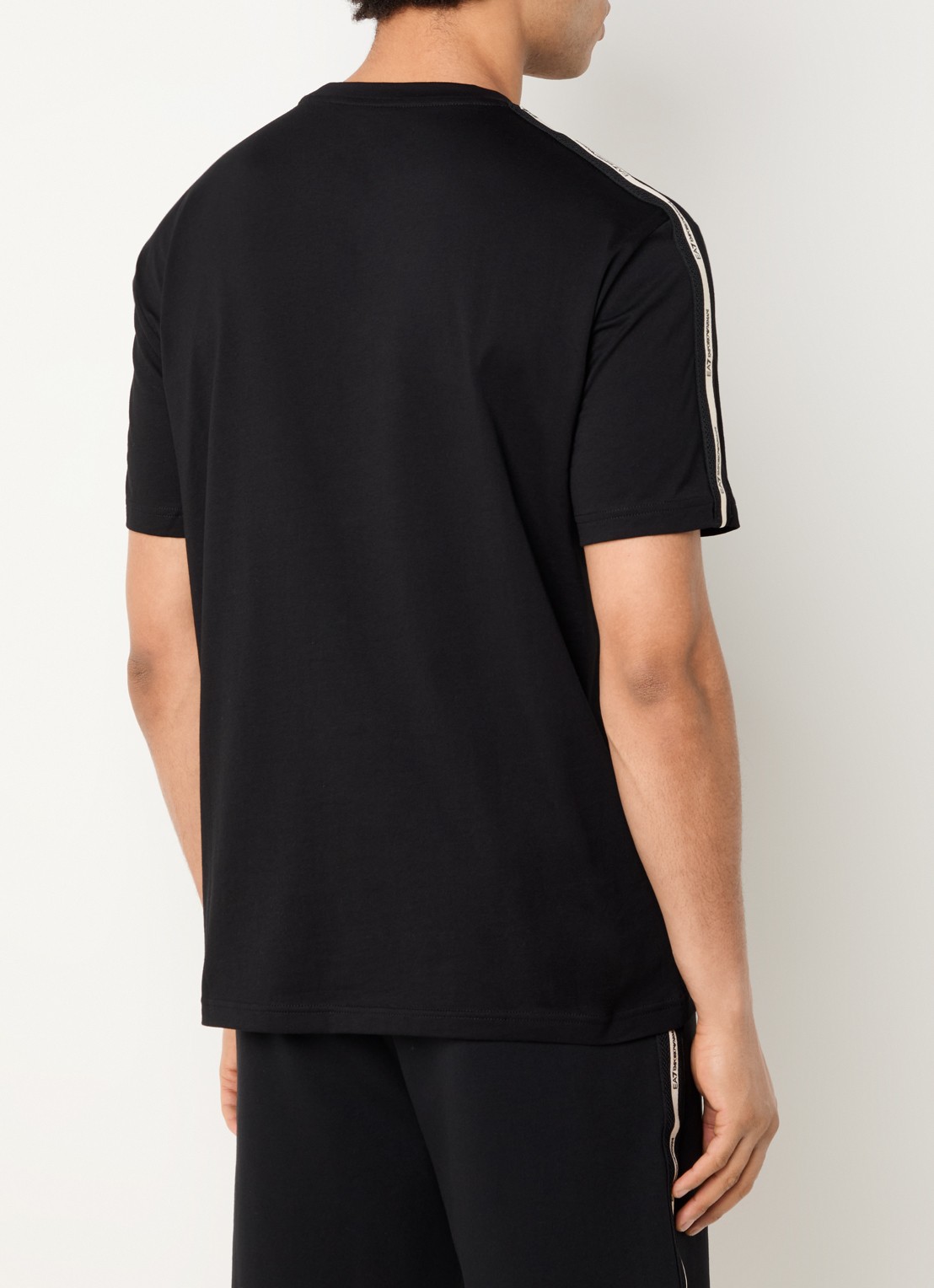 Armani T-shirt met logoband - achterkant 3 zwart