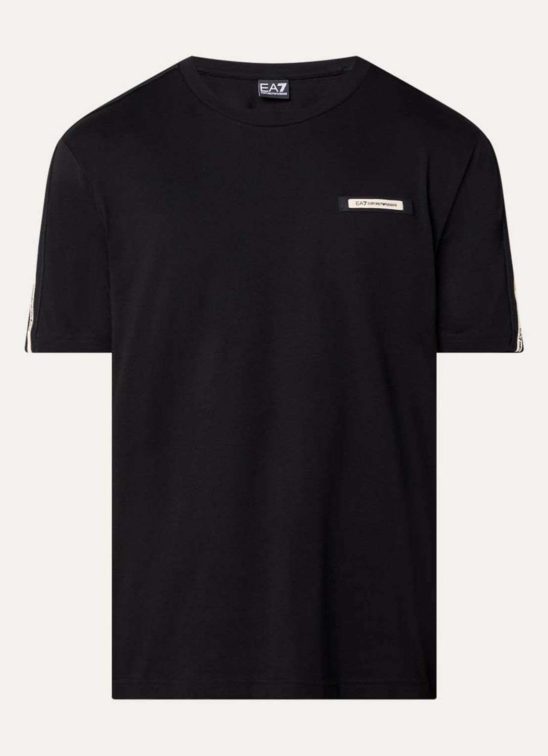 Armani T-shirt met logoband - voorkant zwart