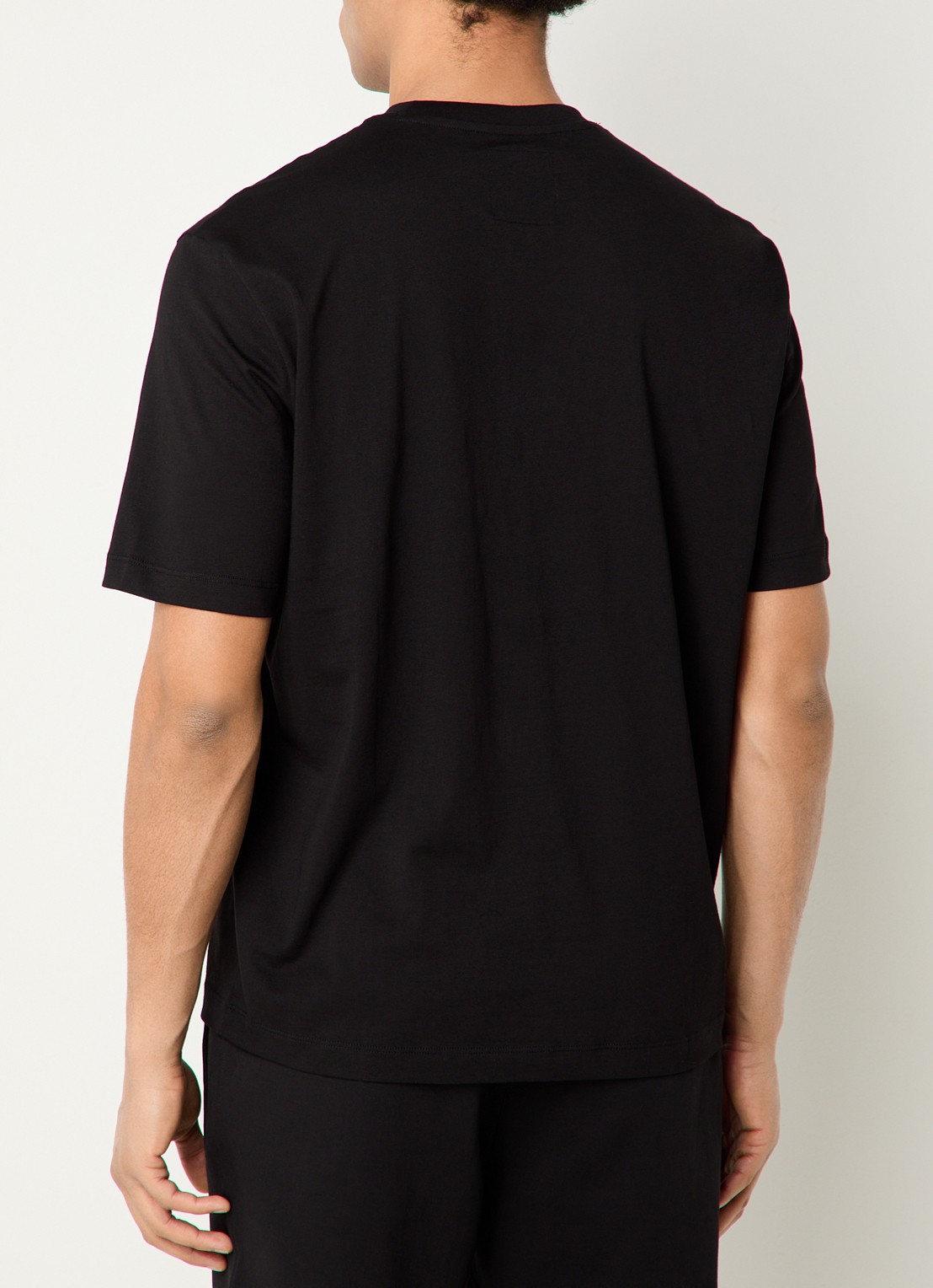 Armani T-shirt met logoborduring - achterkant 2 zwart