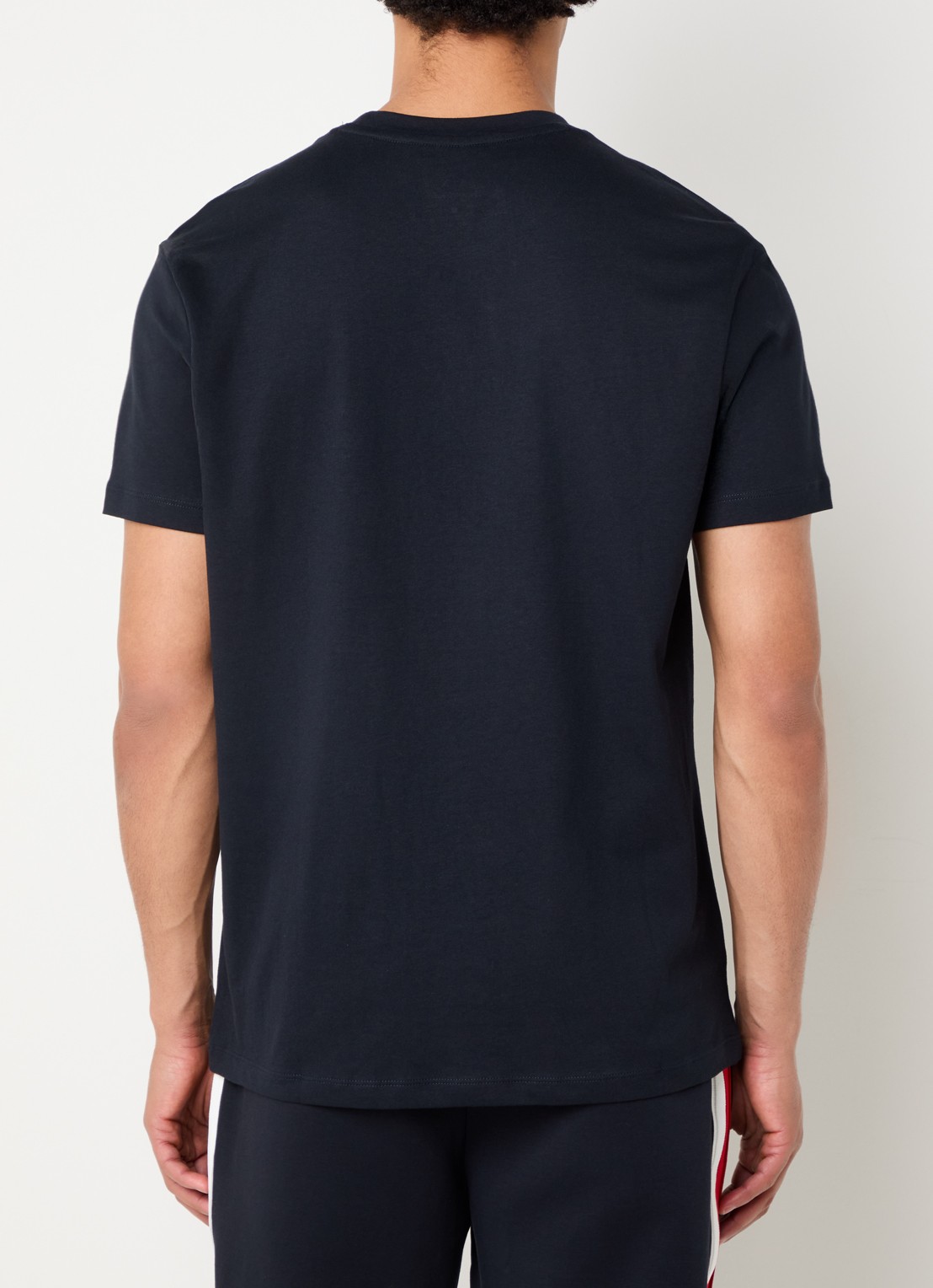 Armani T-shirt met logoborduring - achterkant donkerblauw