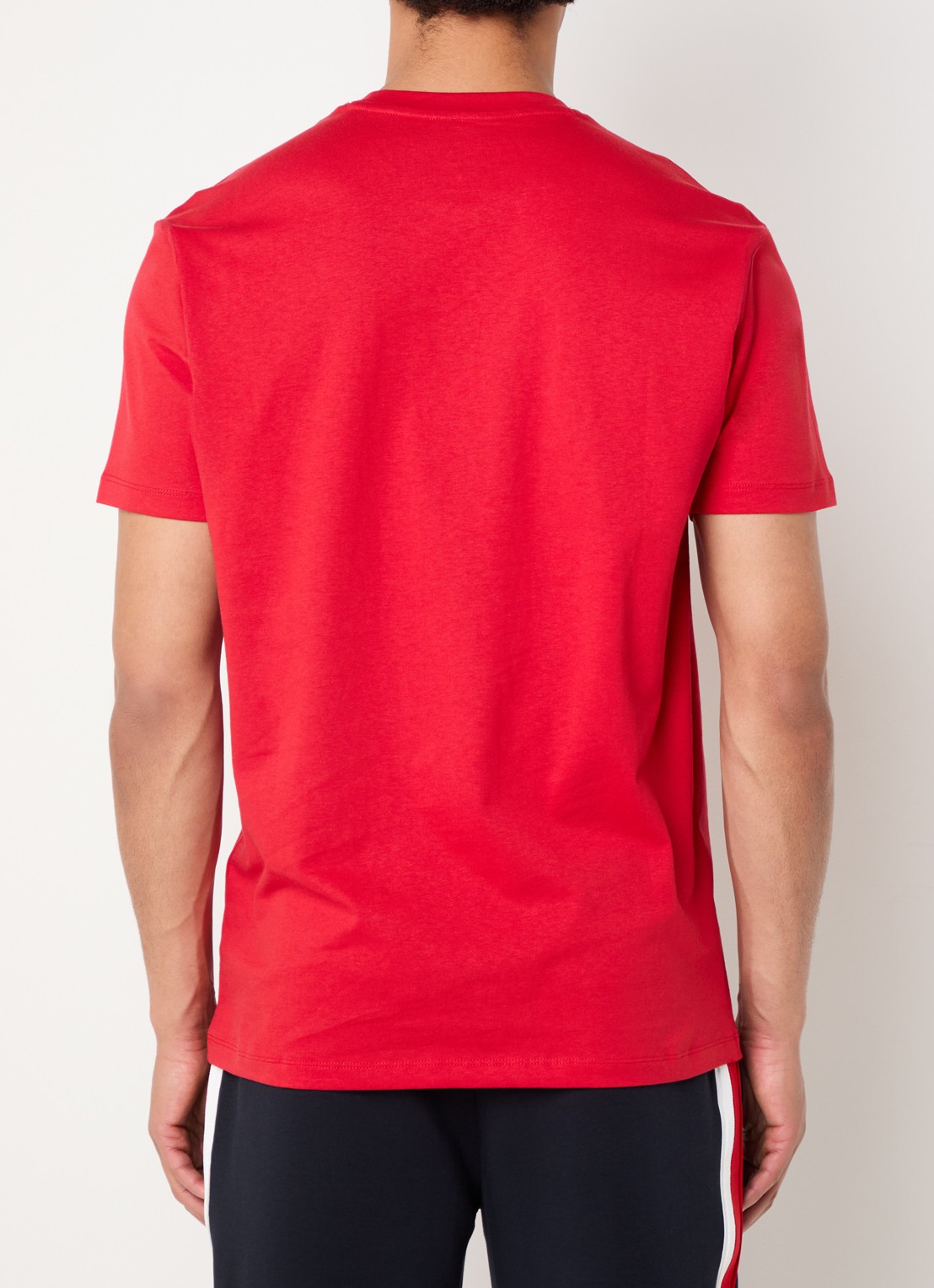 Armani T-shirt met logoborduring - achterkant rood