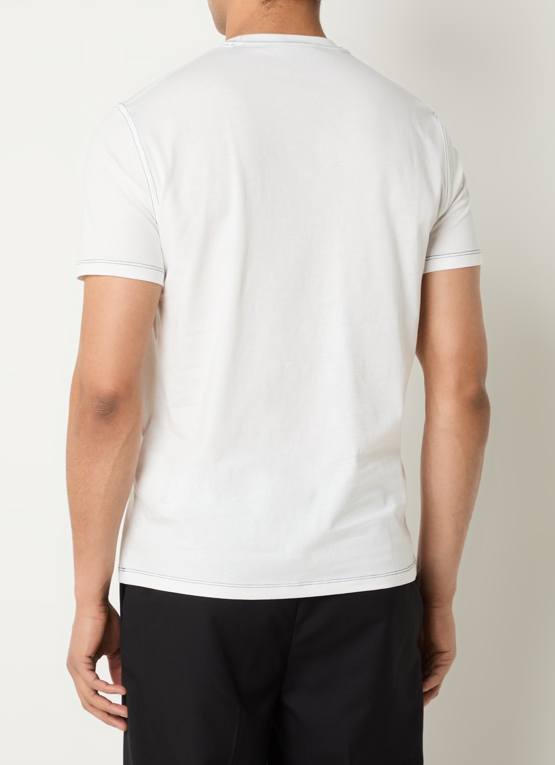 Armani T-shirt met logoborduring - achterkant 3 wit