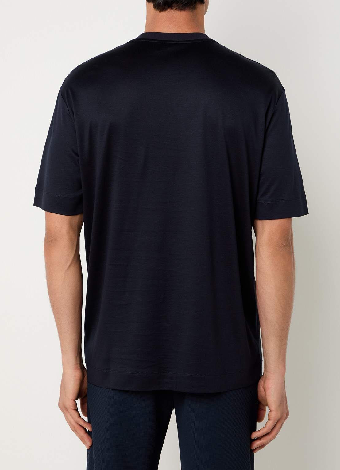 Armani T-shirt met logoborduring - achterkant zwart