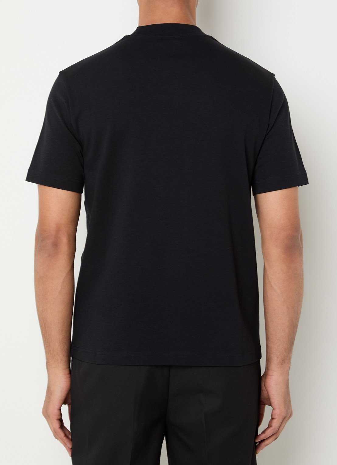 Armani T-shirt met logoborduring - achterkant 2 zwart