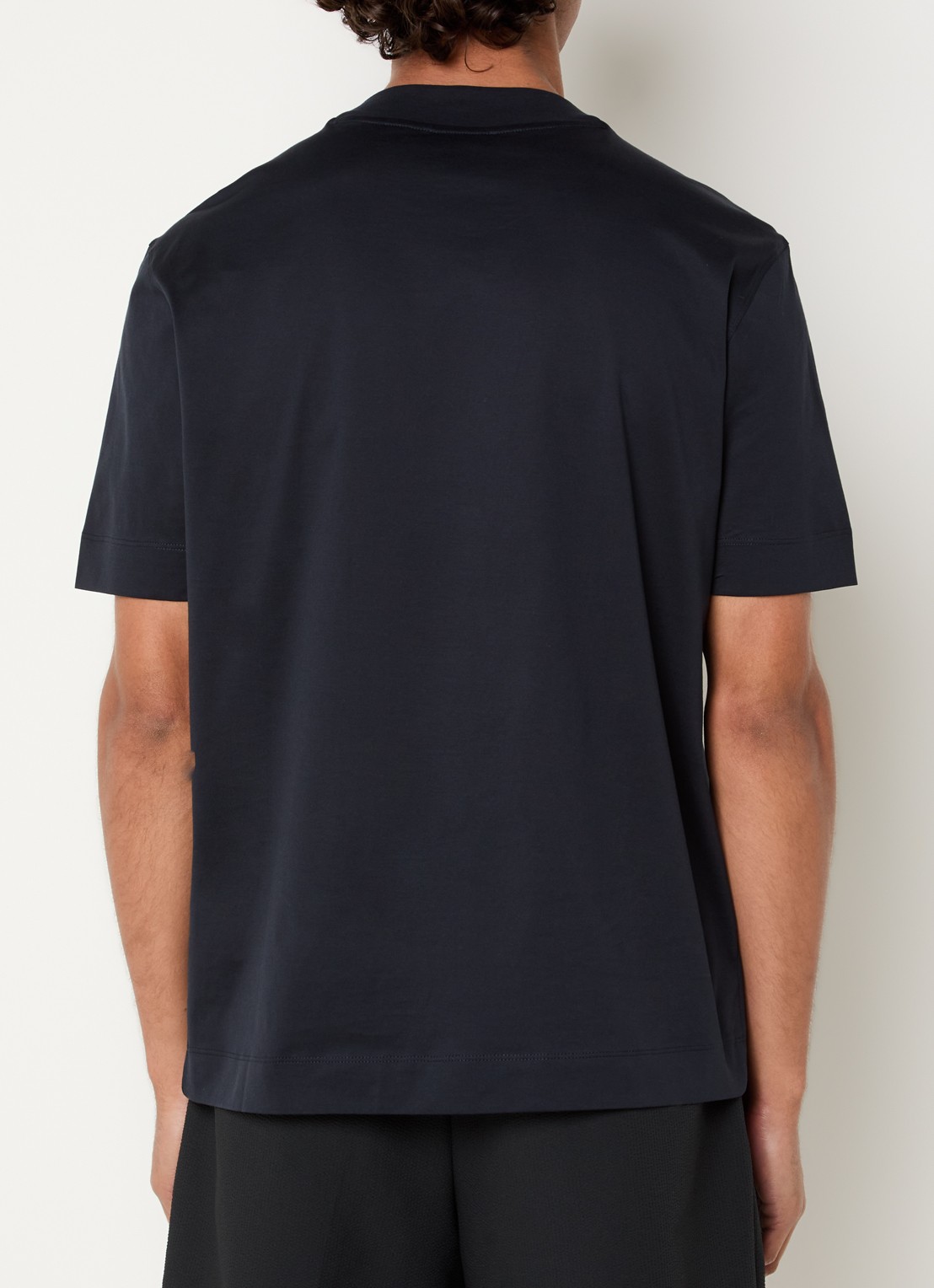 Armani T-shirt met logoborduring - achterkant 4 donkerblauw