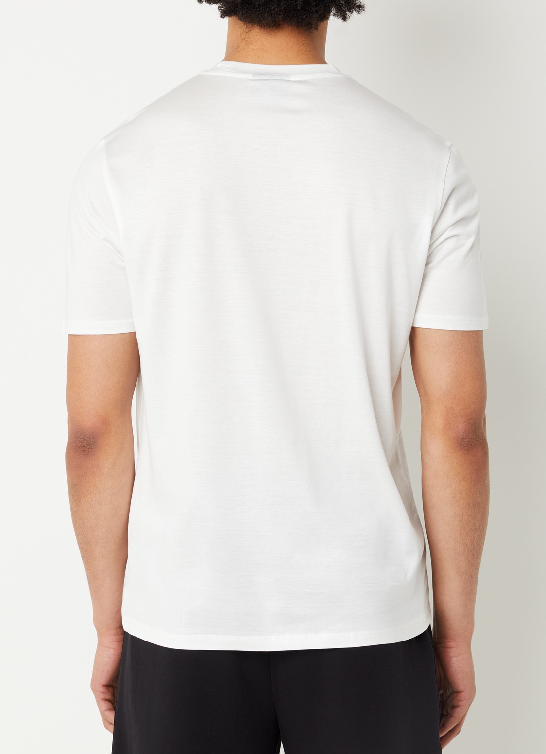 Armani T-shirt met logoborduring - achterkant 4 gebroken wit