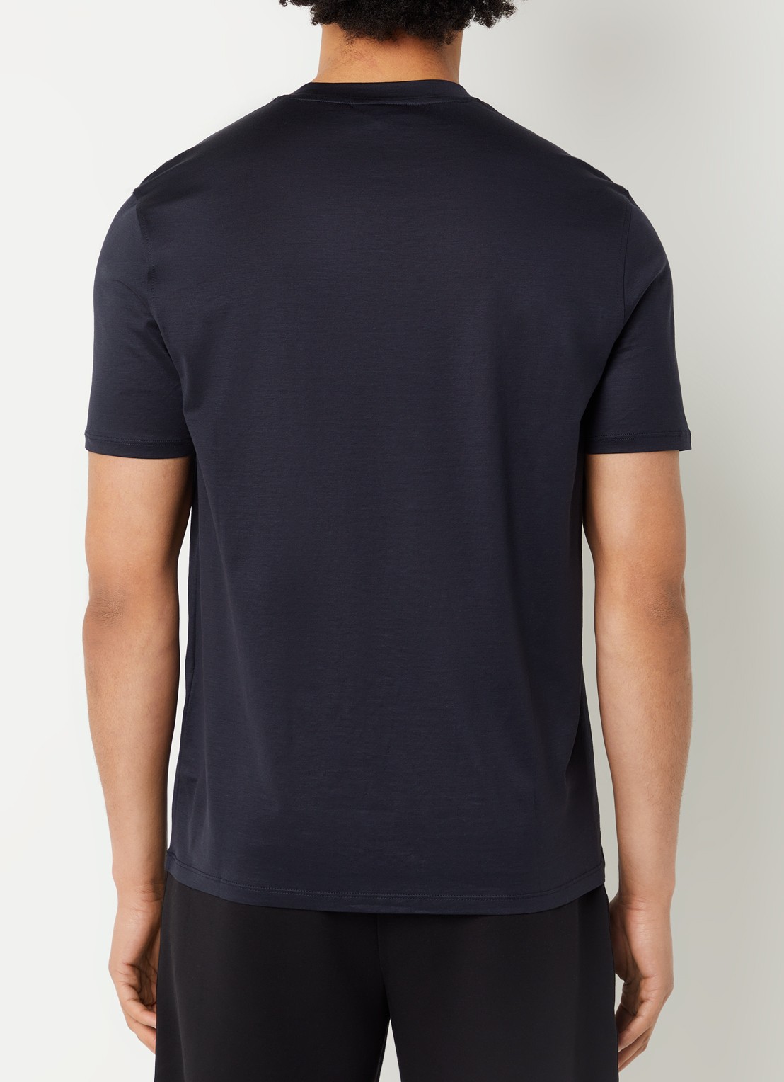 Armani T-shirt met logoborduring - achterkant blauw