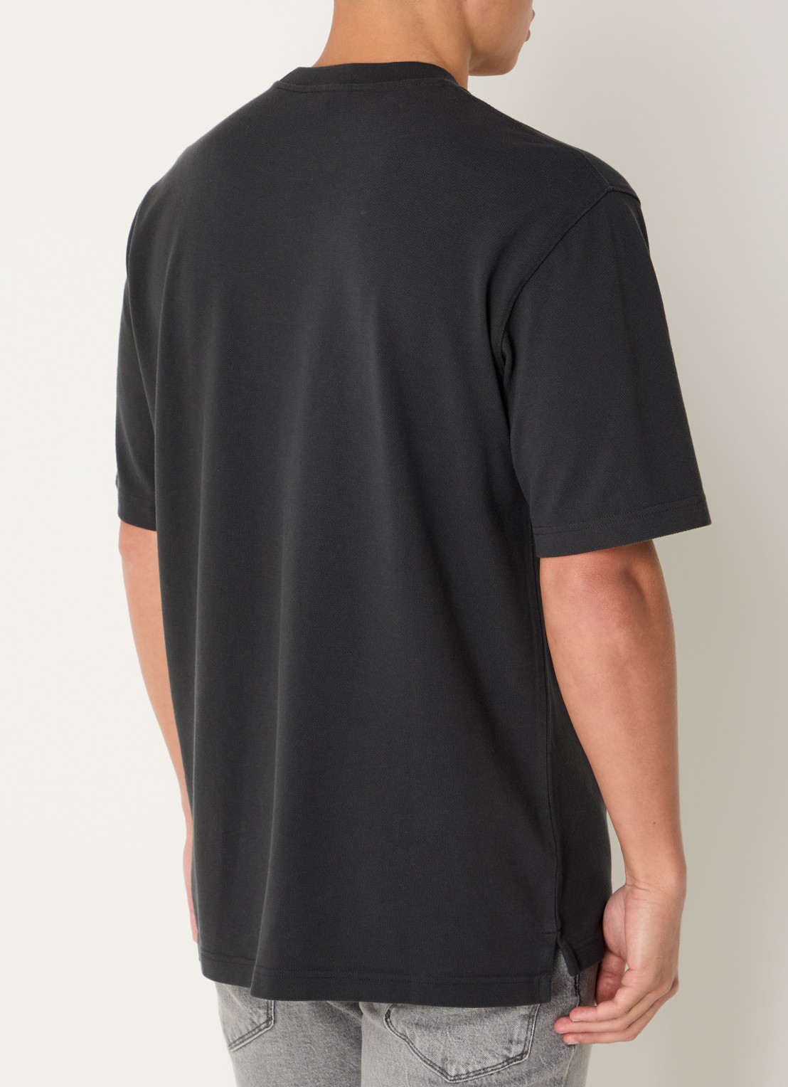 Armani T-shirt met logoborduring - achterkant 4 antraciet