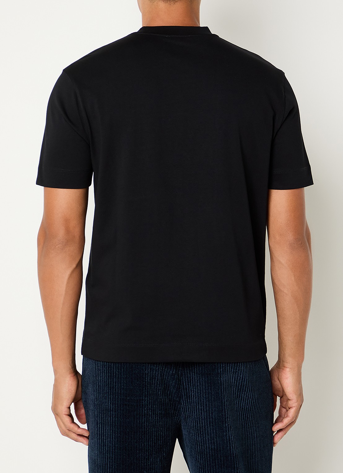 Armani T-shirt met logoborduring - achterkant 2 zwart