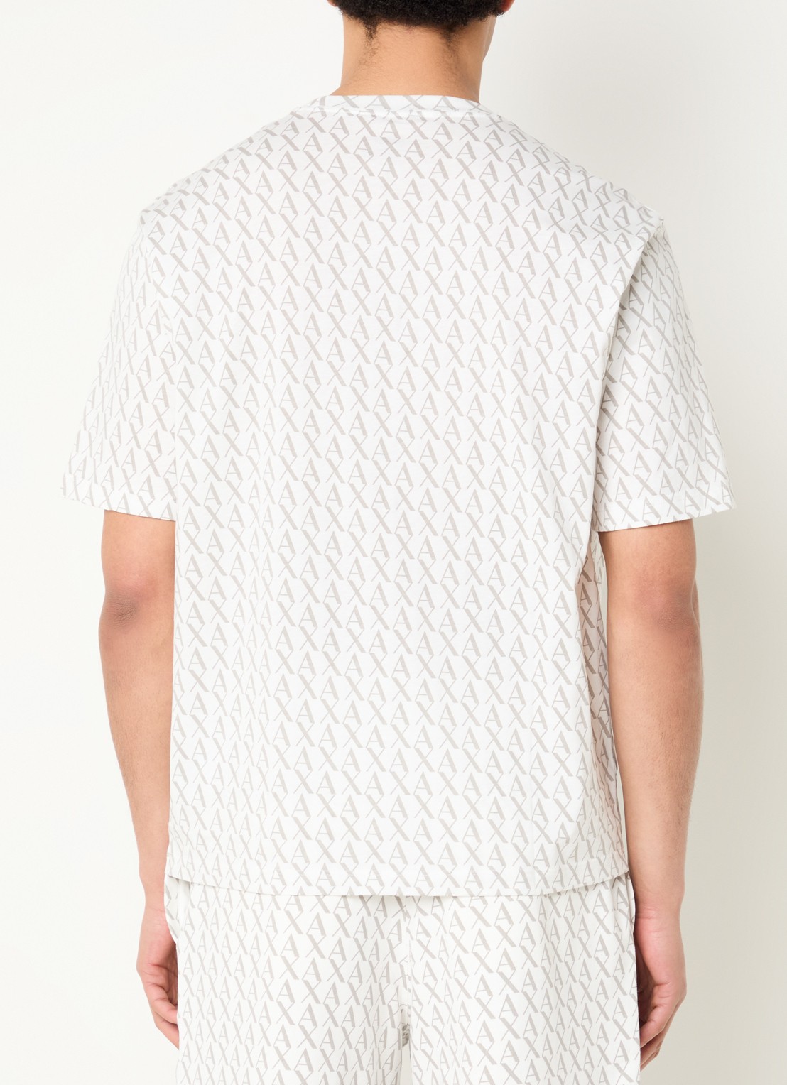 Armani T-shirt met logoprint - achterkant 5 gebroken wit