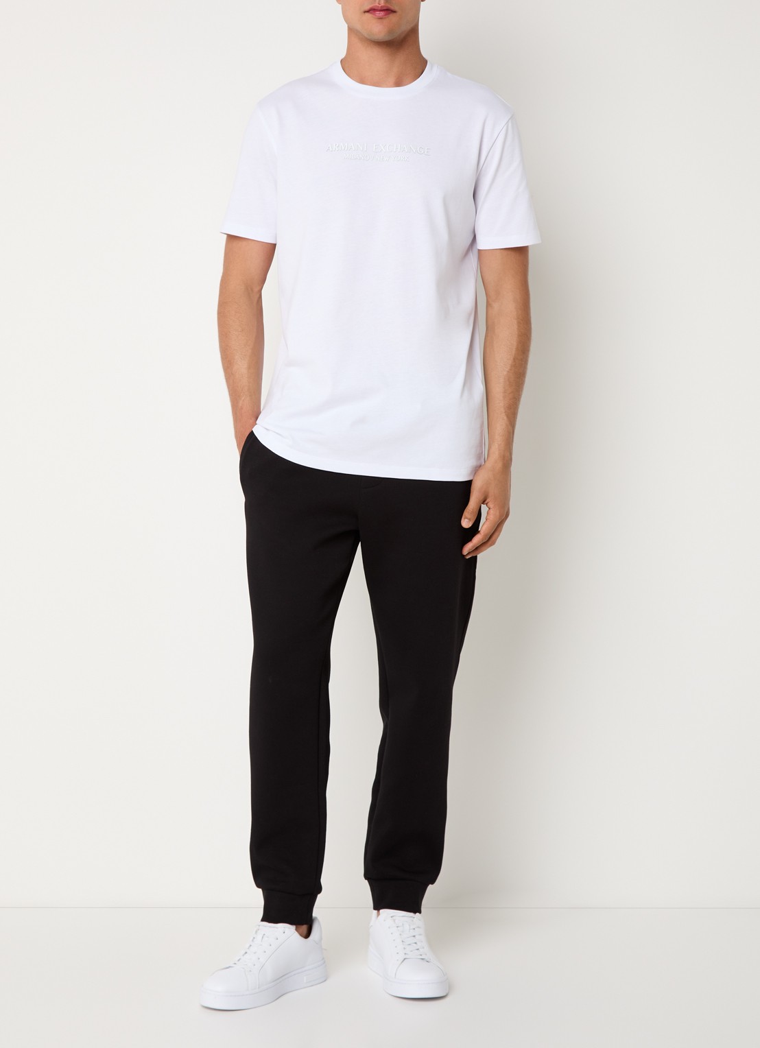 Armani T-shirt met logoprint - voorkant 4 wit