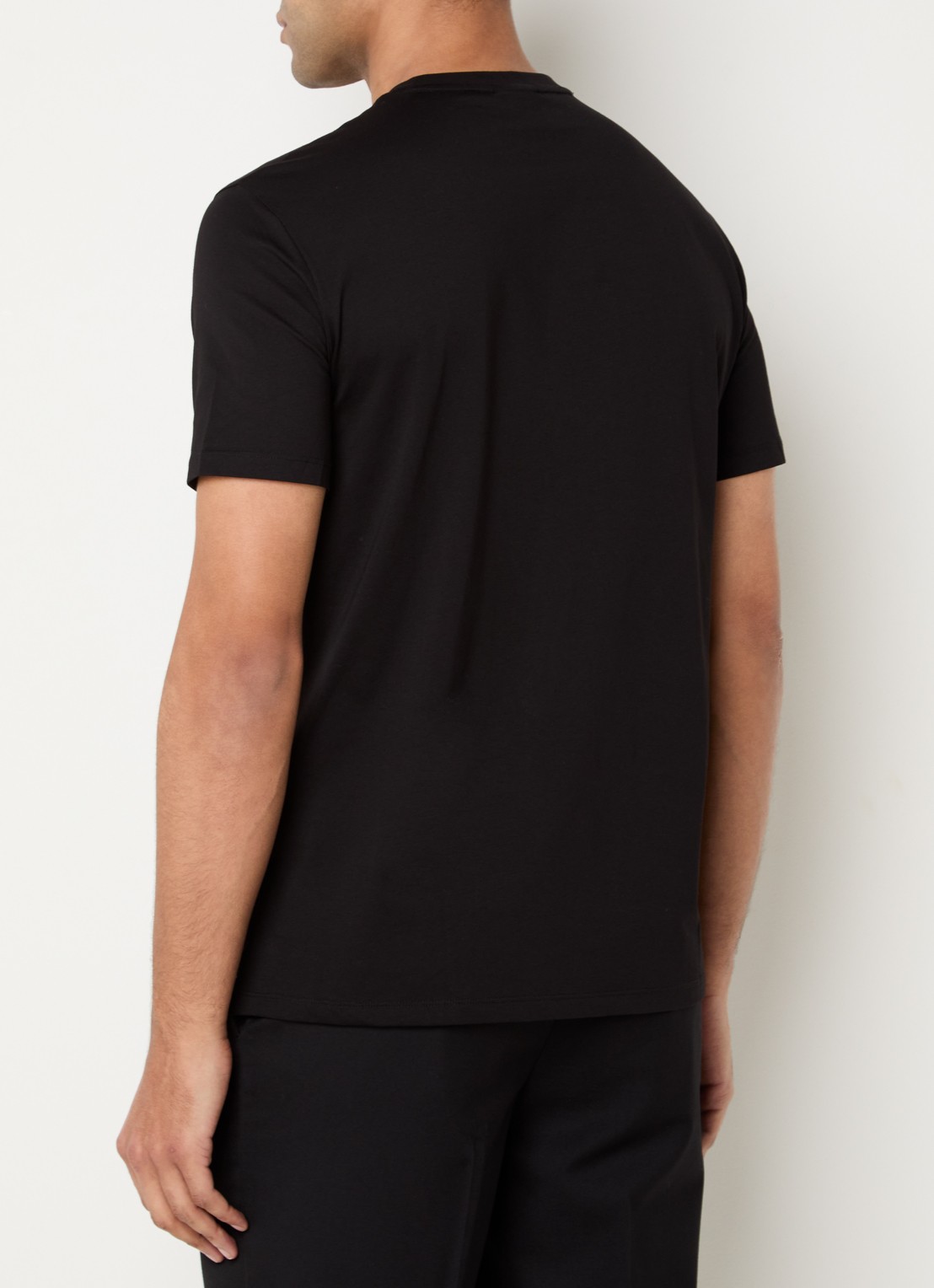 Armani T-shirt met logoprint - achterkant 3 zwart