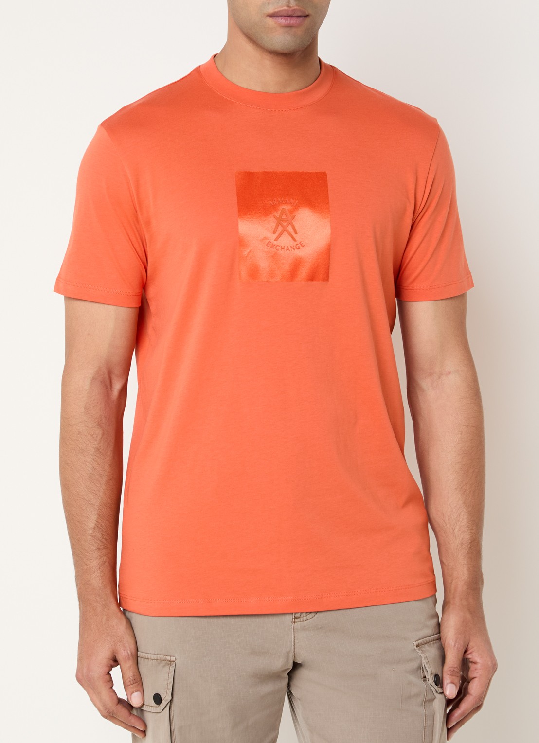 Armani T-shirt met logoprint - detail 4 orange