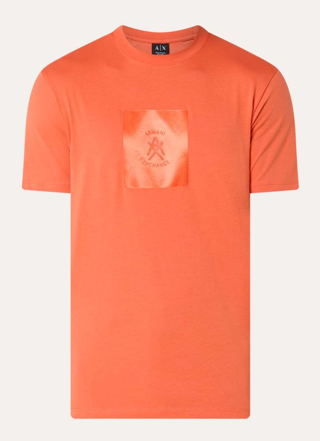 Armani T-shirt met logoprint - voorkant 2 orange