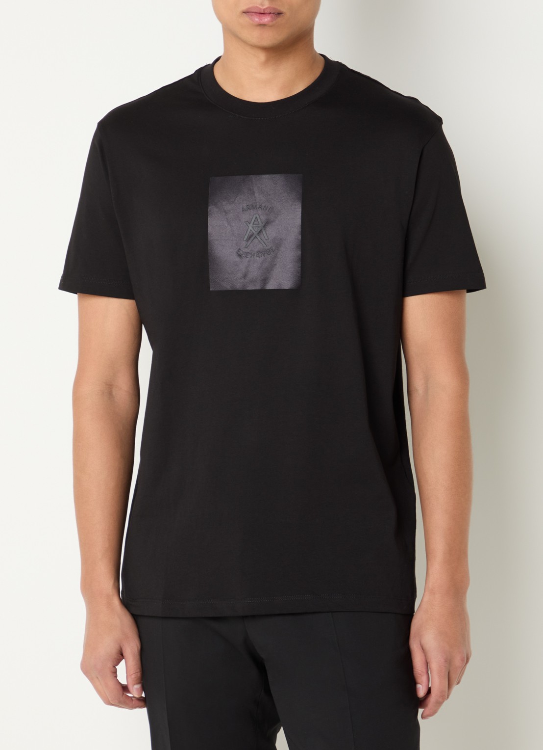 Armani T-shirt met logoprint - detail 3 black-uc001