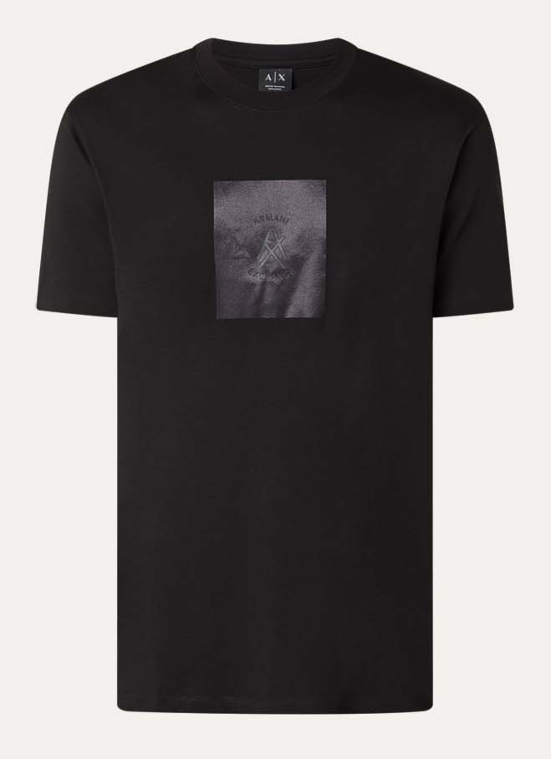 Armani T-shirt met logoprint - voorkant black-uc001