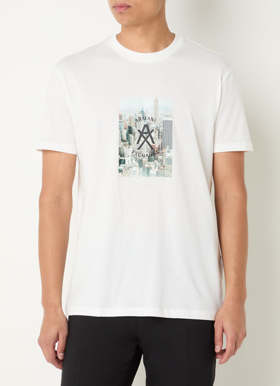 Armani T-shirt met logoprint - detail 4 wit
