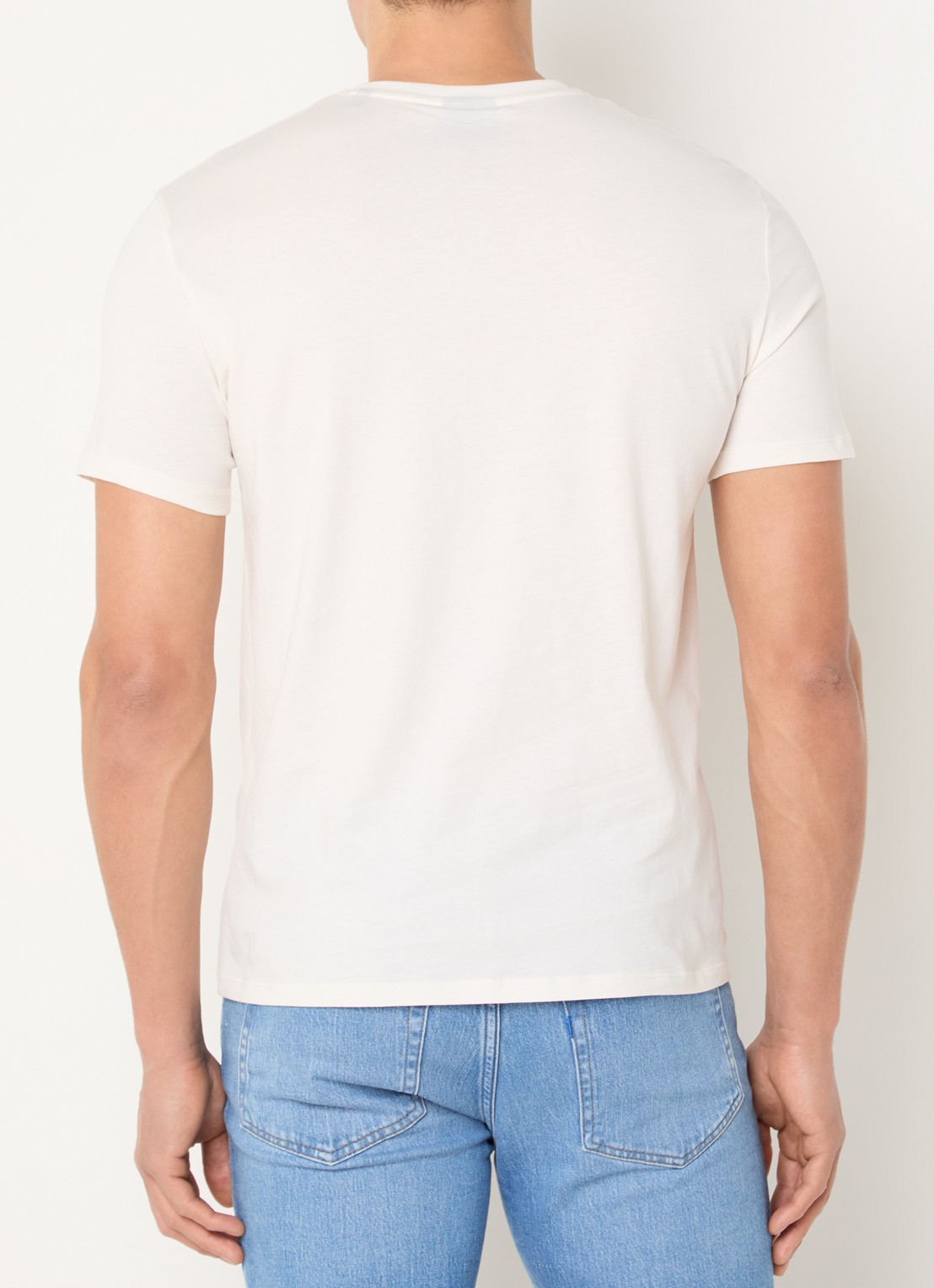 Armani T-shirt met logoprint - achterkant gebroken wit