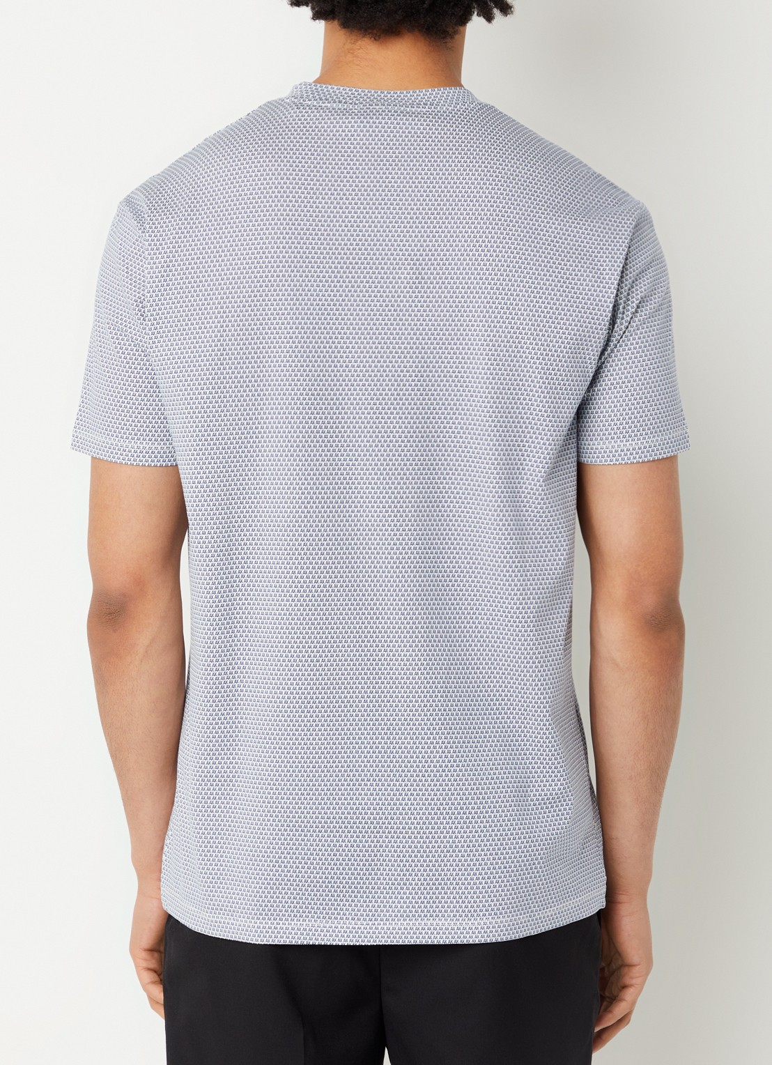 Armani T-shirt met logoprint - achterkant donkerblauw