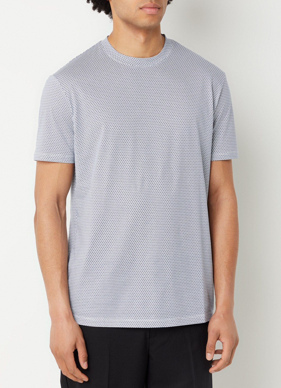 Armani T-shirt met logoprint - detail 2 donkerblauw