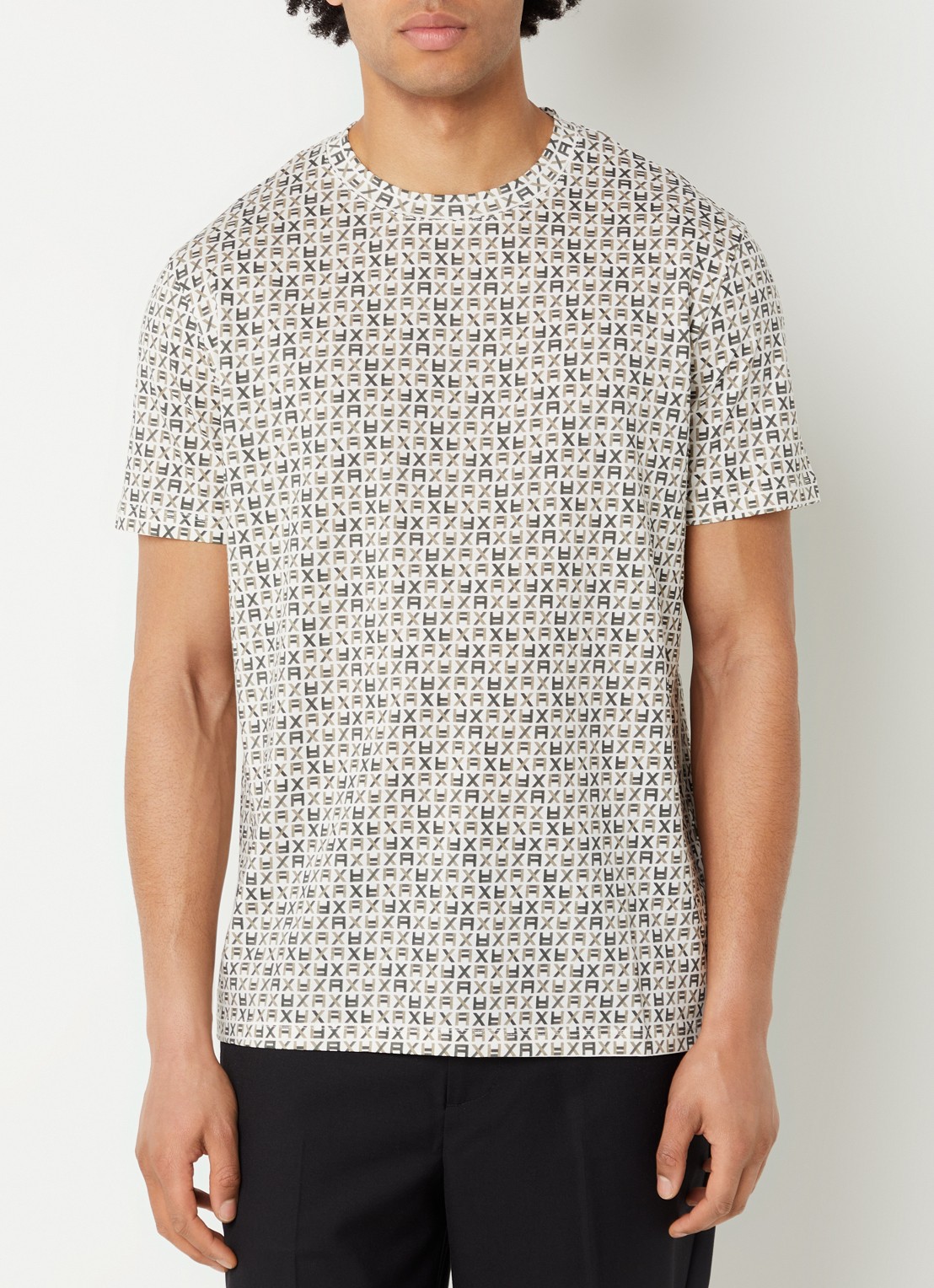 Armani T-shirt met logoprint - detail 4 wit