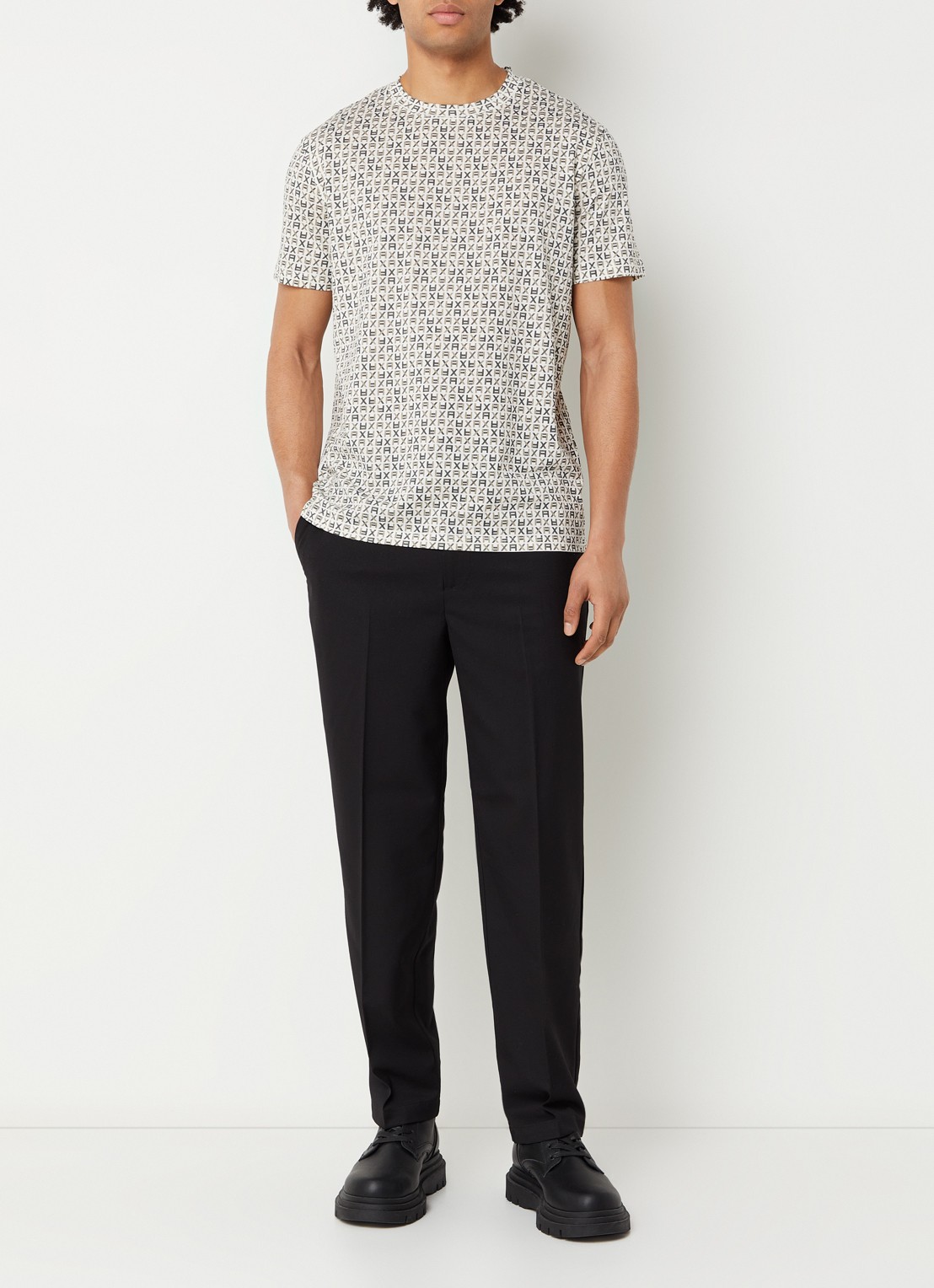 Armani T-shirt met logoprint - voorkant 3 wit