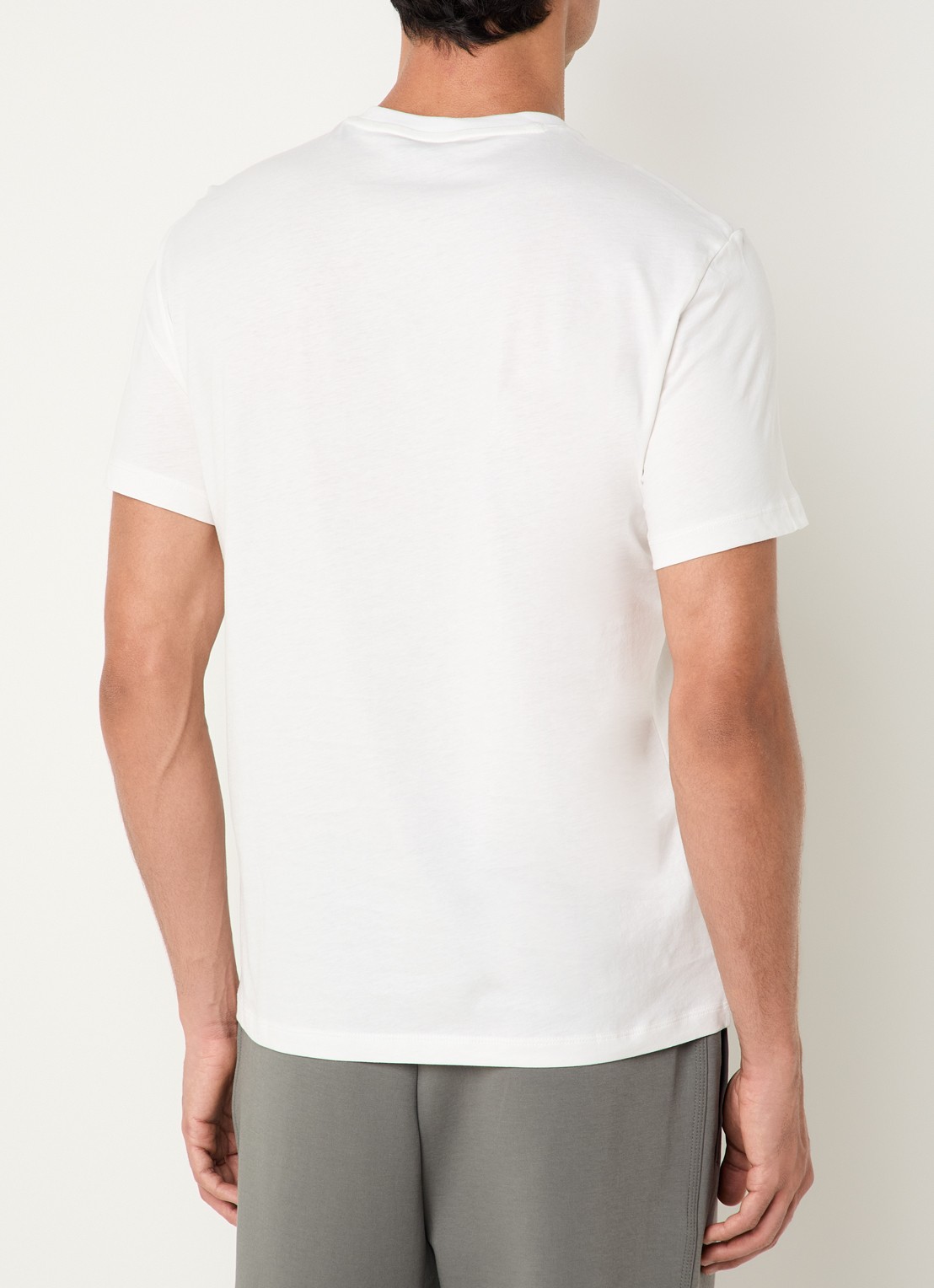 Armani T-shirt met logoprint - achterkant 2 gebroken wit