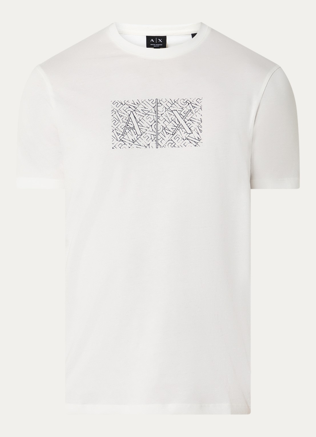 Armani T-shirt met logoprint - voorkant 2 gebroken wit