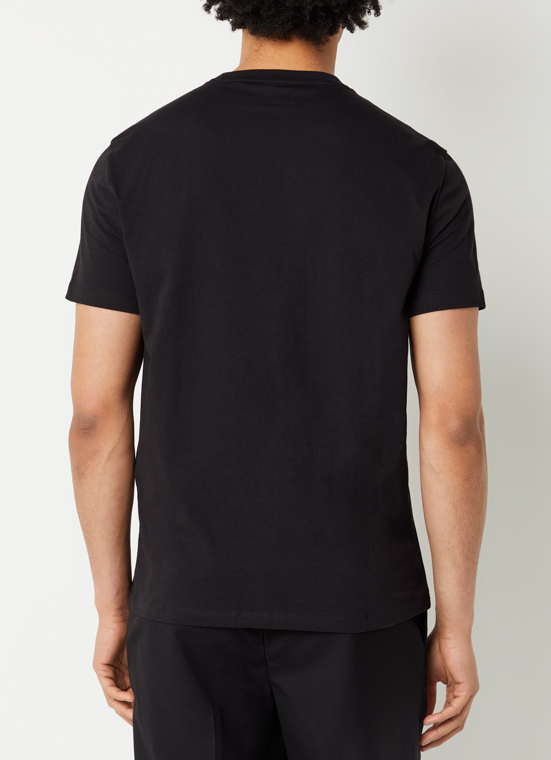 Armani T-shirt met logoprint - achterkant 2 zwart