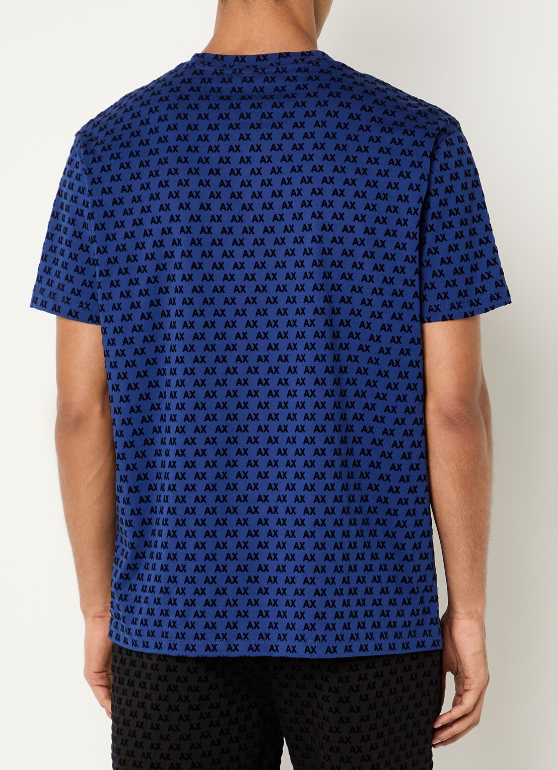 Armani T-shirt met logoprint - achterkant 2 kobaltblauw