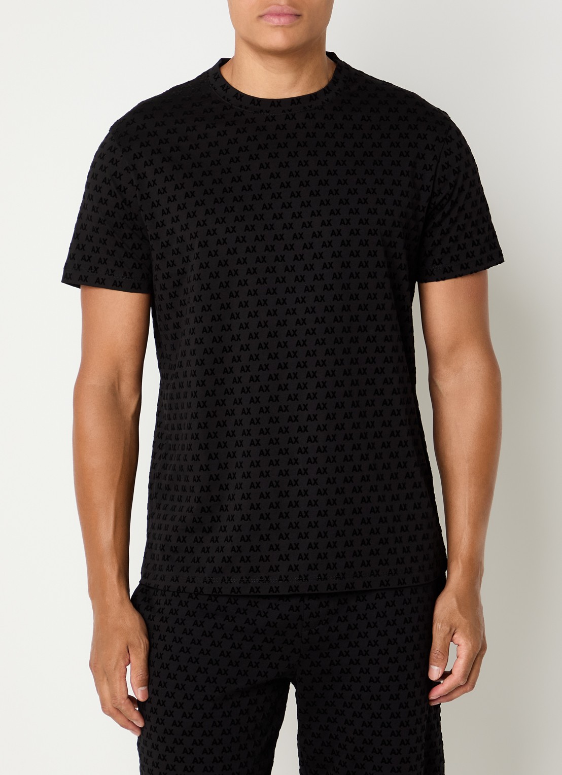 Armani T-shirt met logoprint - detail 3 zwart