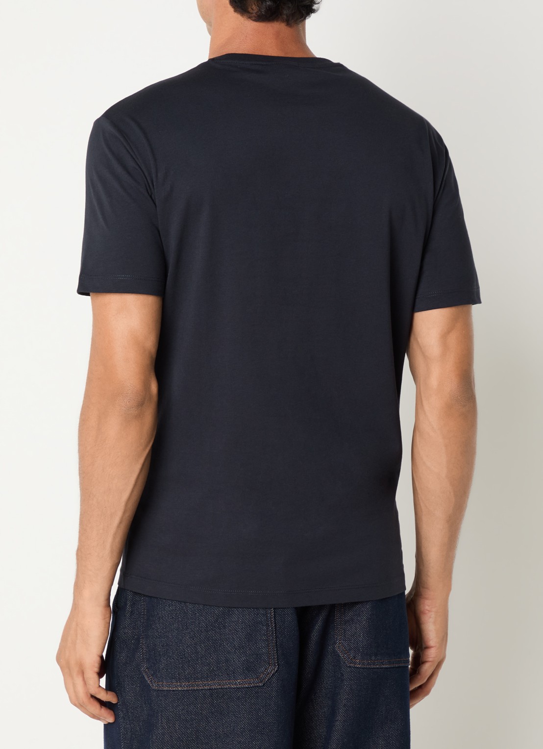 Armani T-shirt met logoprint - achterkant 4 donkerblauw