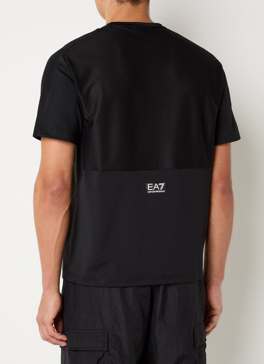 Armani T-shirt met logoprint - achterkant 3 zwart