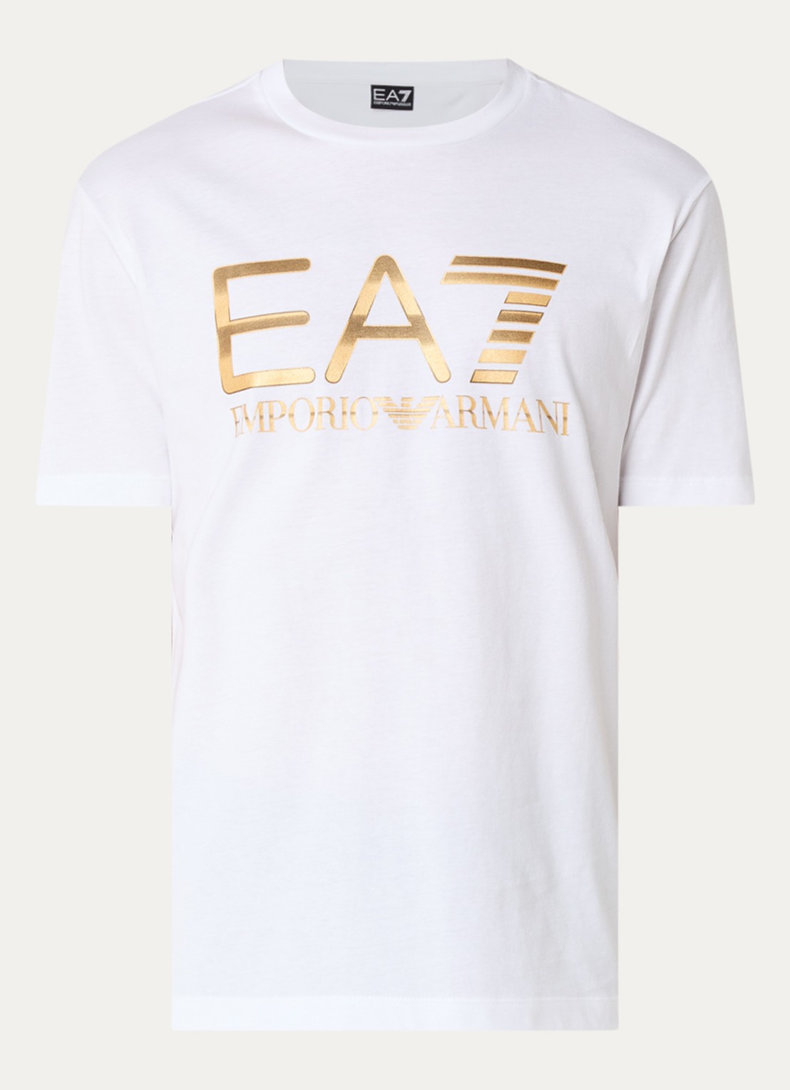 Armani T-shirt met logoprint - voorkant wit