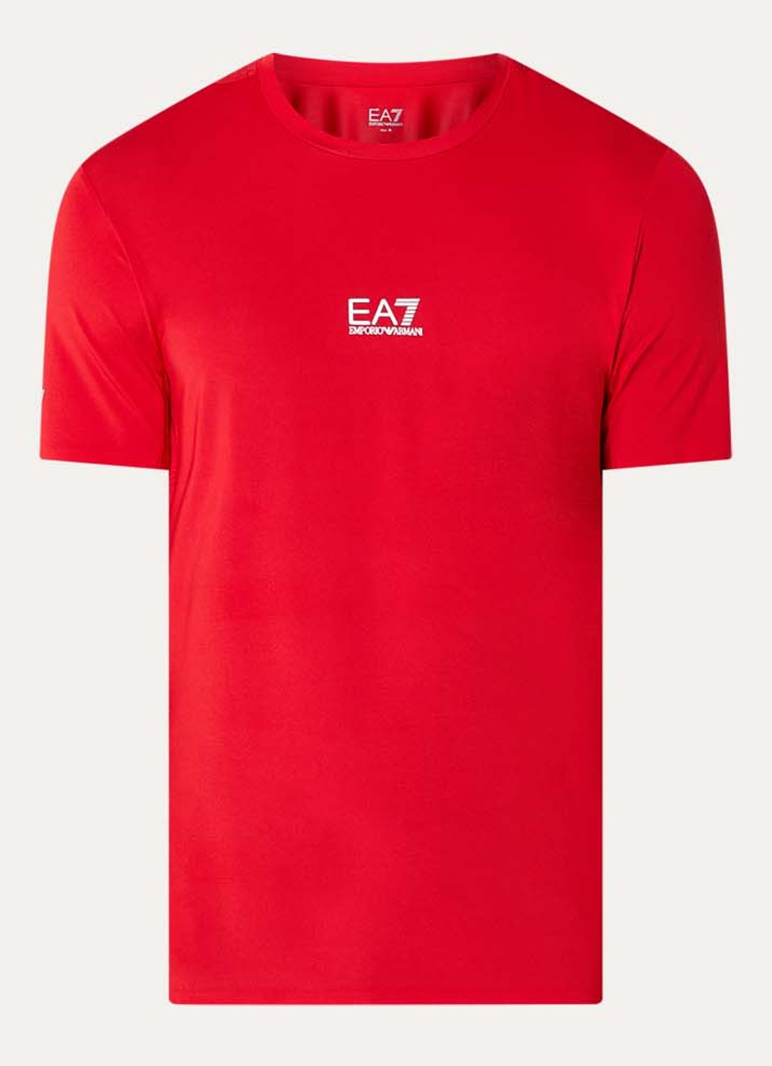 Armani T-shirt met logoprint - voorkant 2 rood