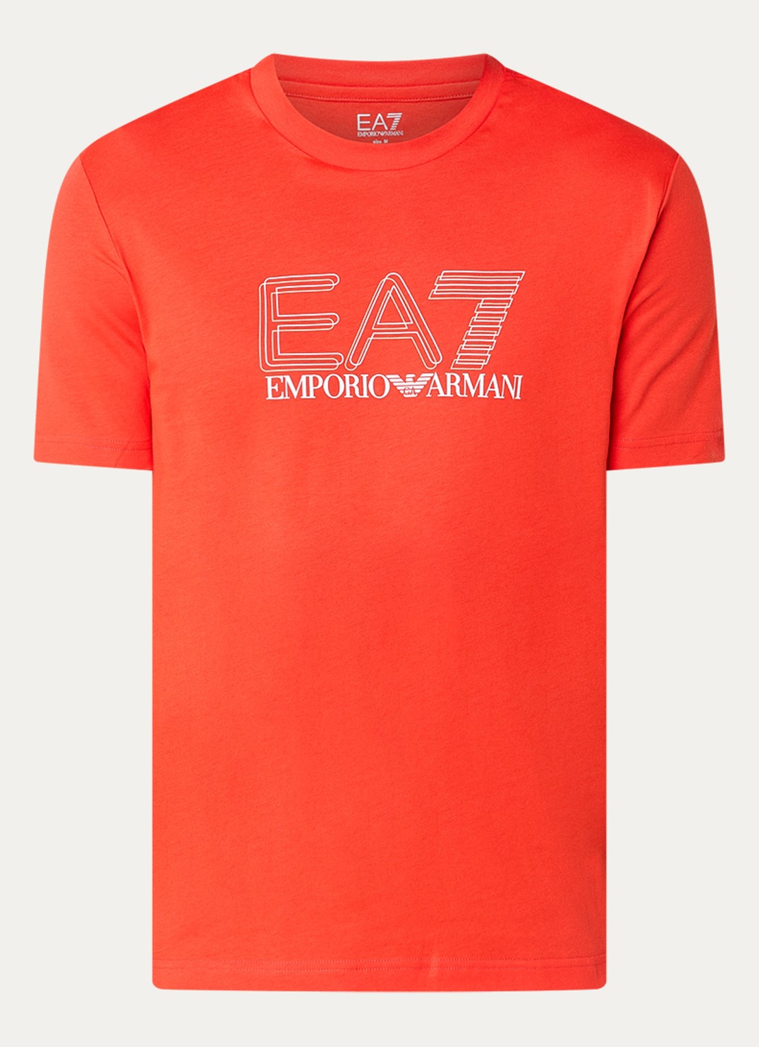 Armani T-shirt met logoprint - voorkant 3 rood