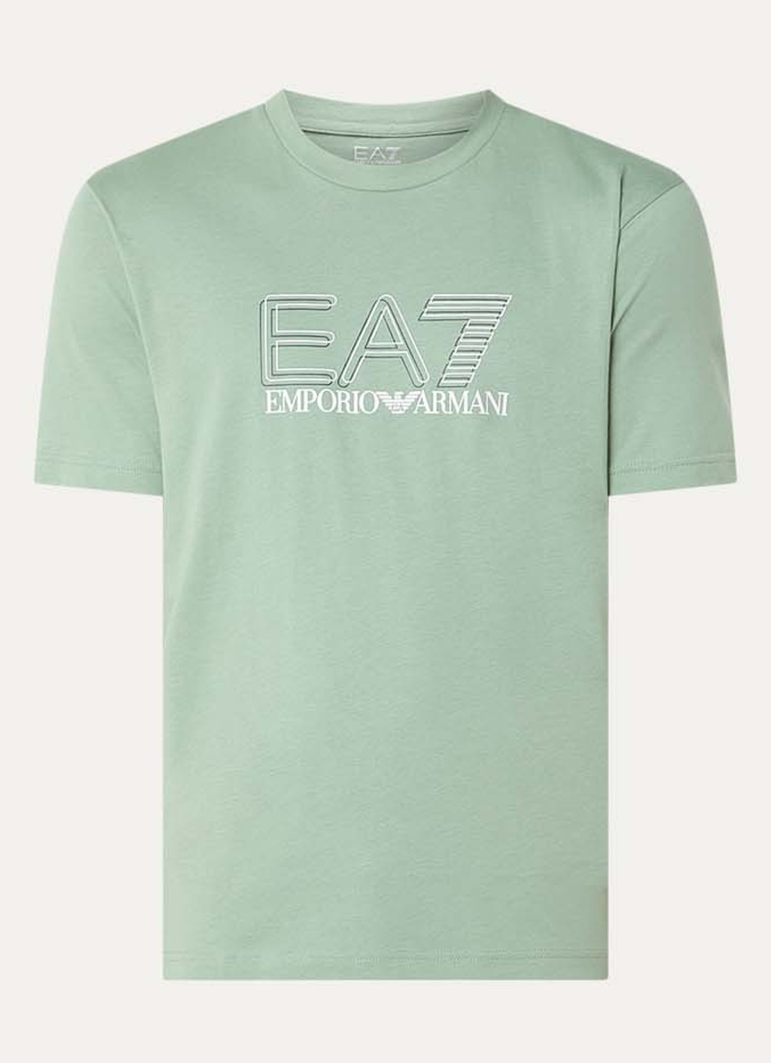 Armani T-shirt met logoprint - voorkant 3 mint