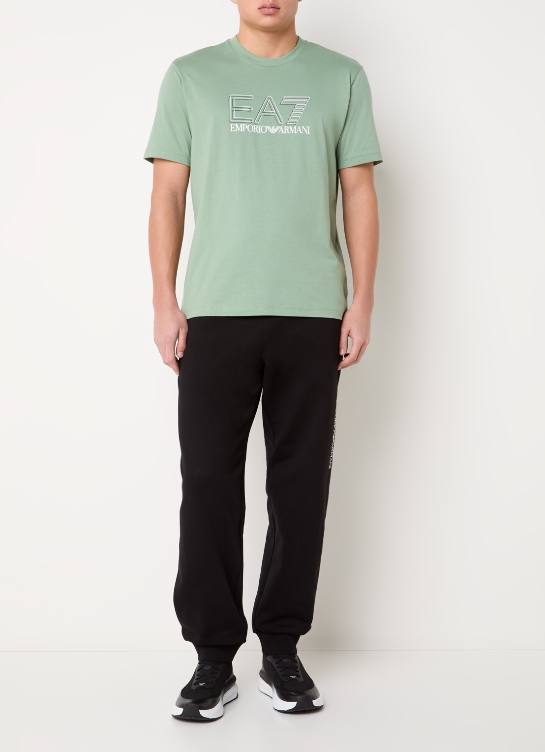 Armani T-shirt met logoprint - voorkant 4 mint