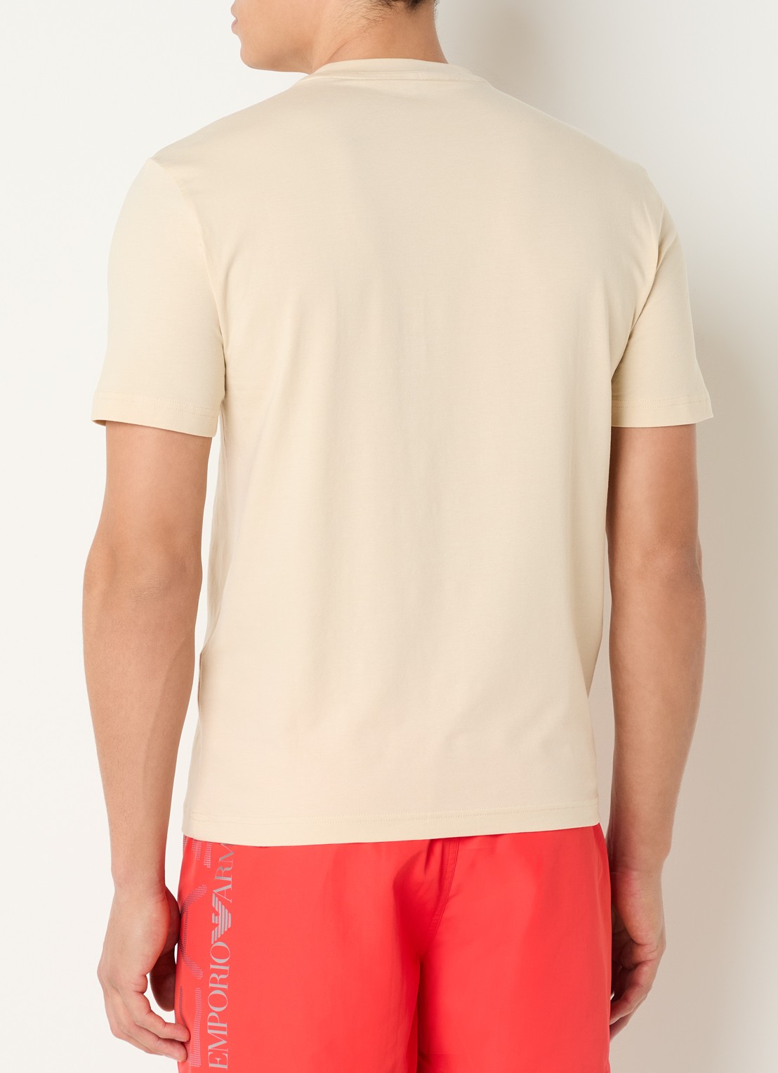 Armani T-shirt met logoprint - achterkant 4 beige
