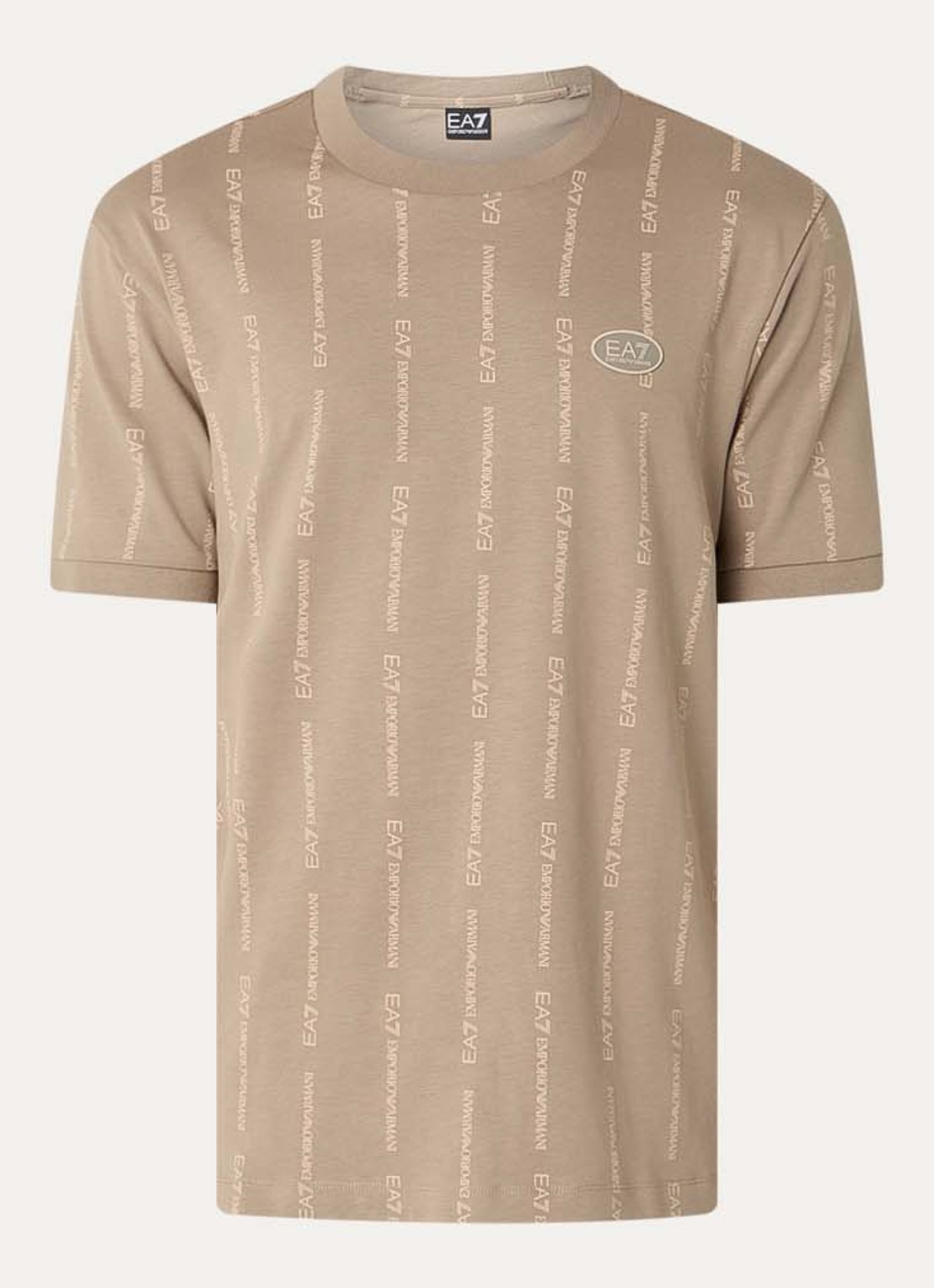 Armani T-shirt met logoprint - voorkant 3 beige