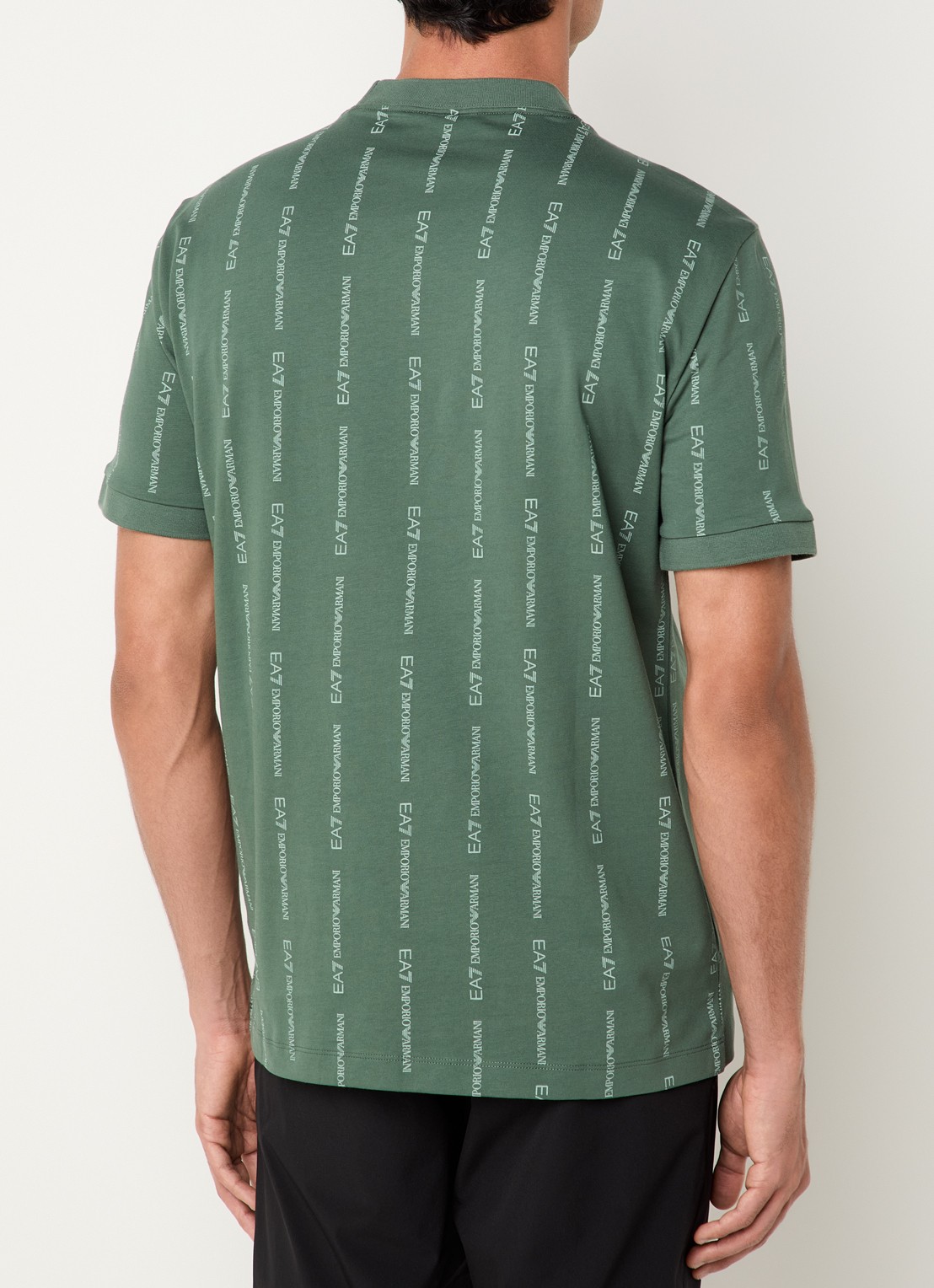 Armani T-shirt met logoprint - achterkant 2 groen